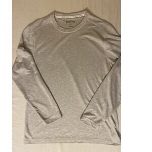 Orvis Size‎ Medium Mens Pullover Knit Long Sleeve Rayon Polyester Gray Shirt